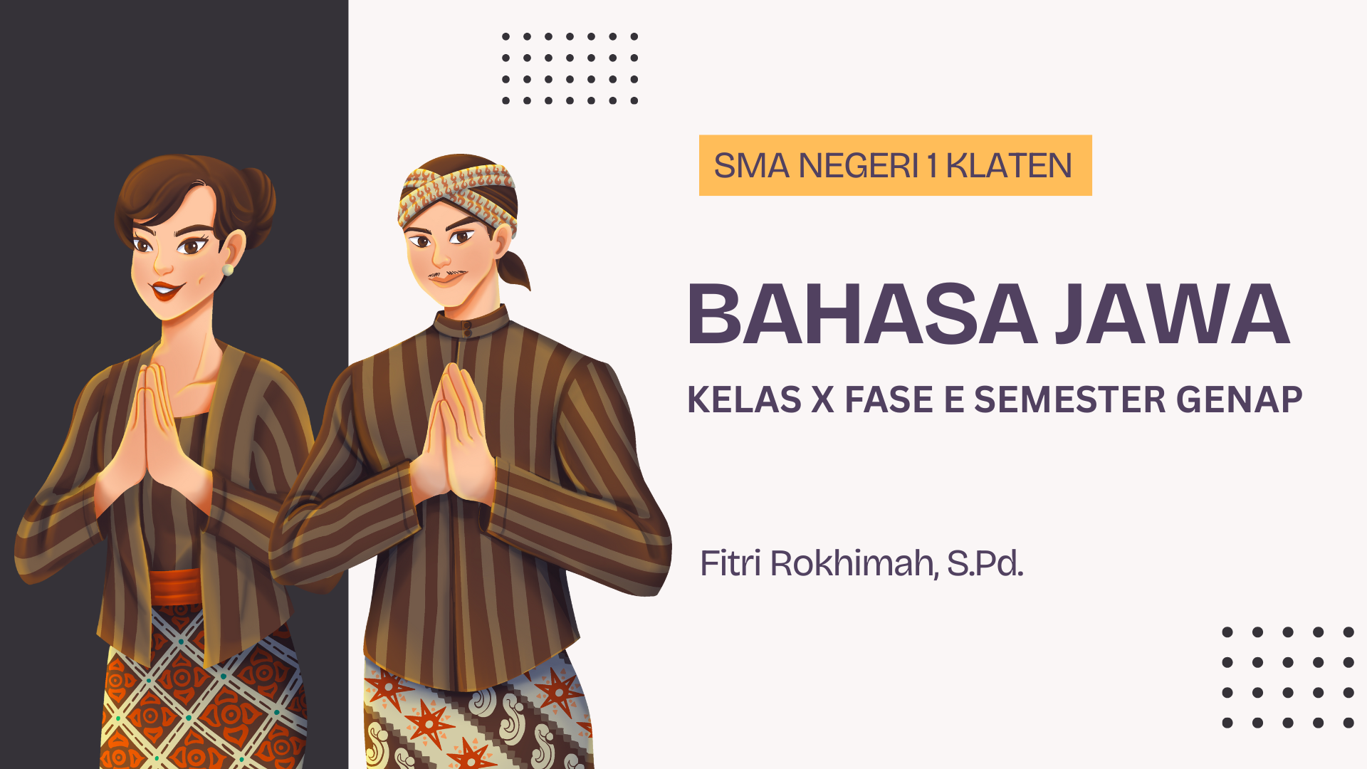 BAHASA JAWA KELAS X