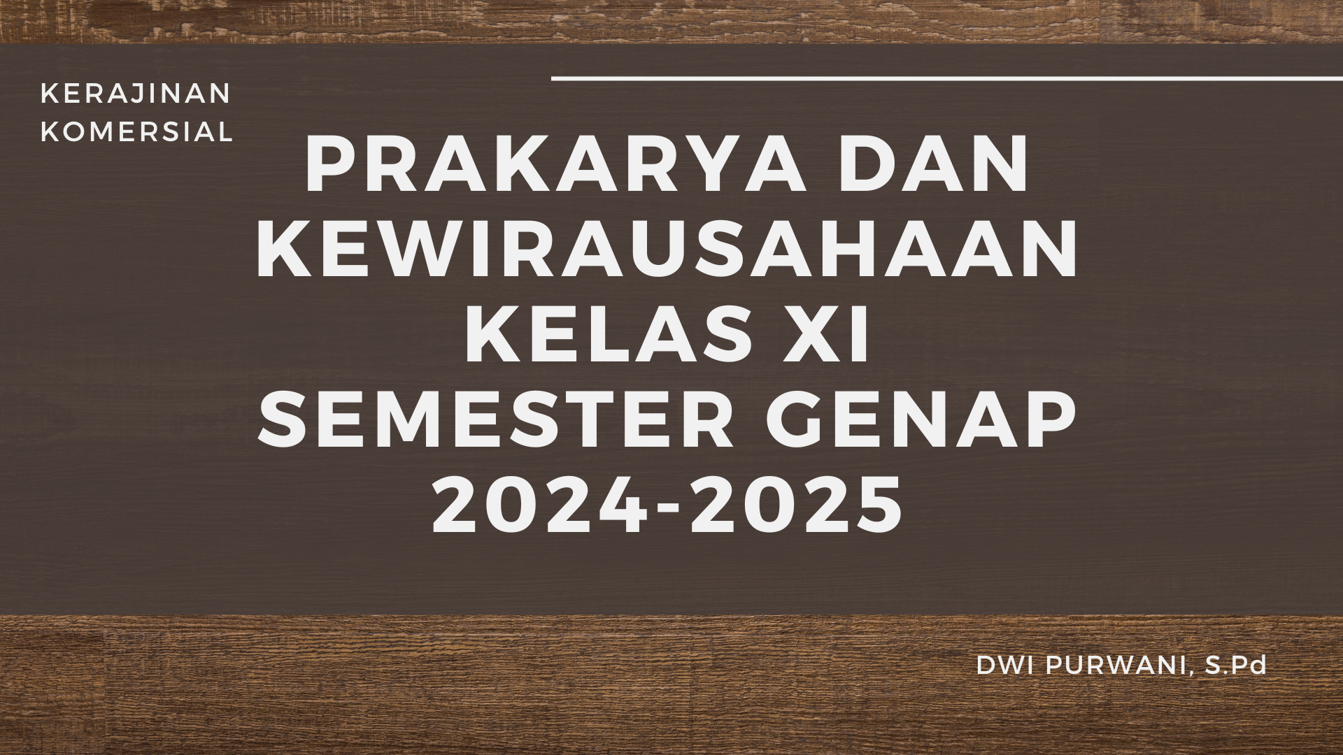 PKWU KELAS XI GENAP 2024-2025