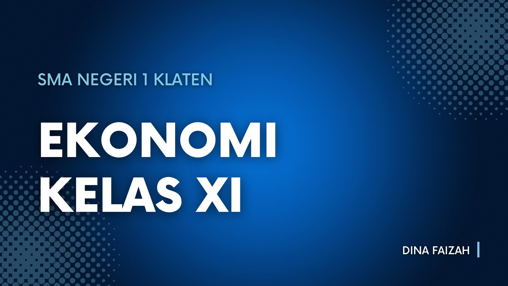 EKONOMI XI
